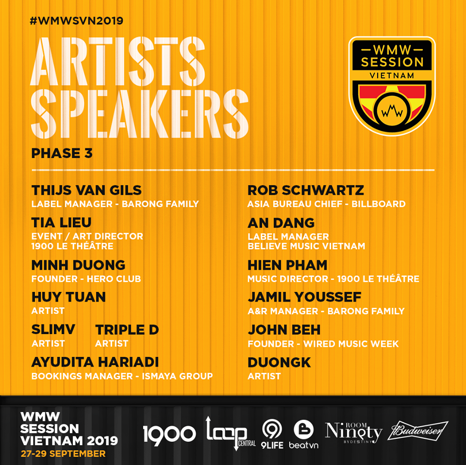 Wired Music Week Session Vietnam 2019 Phase 3 Lineup