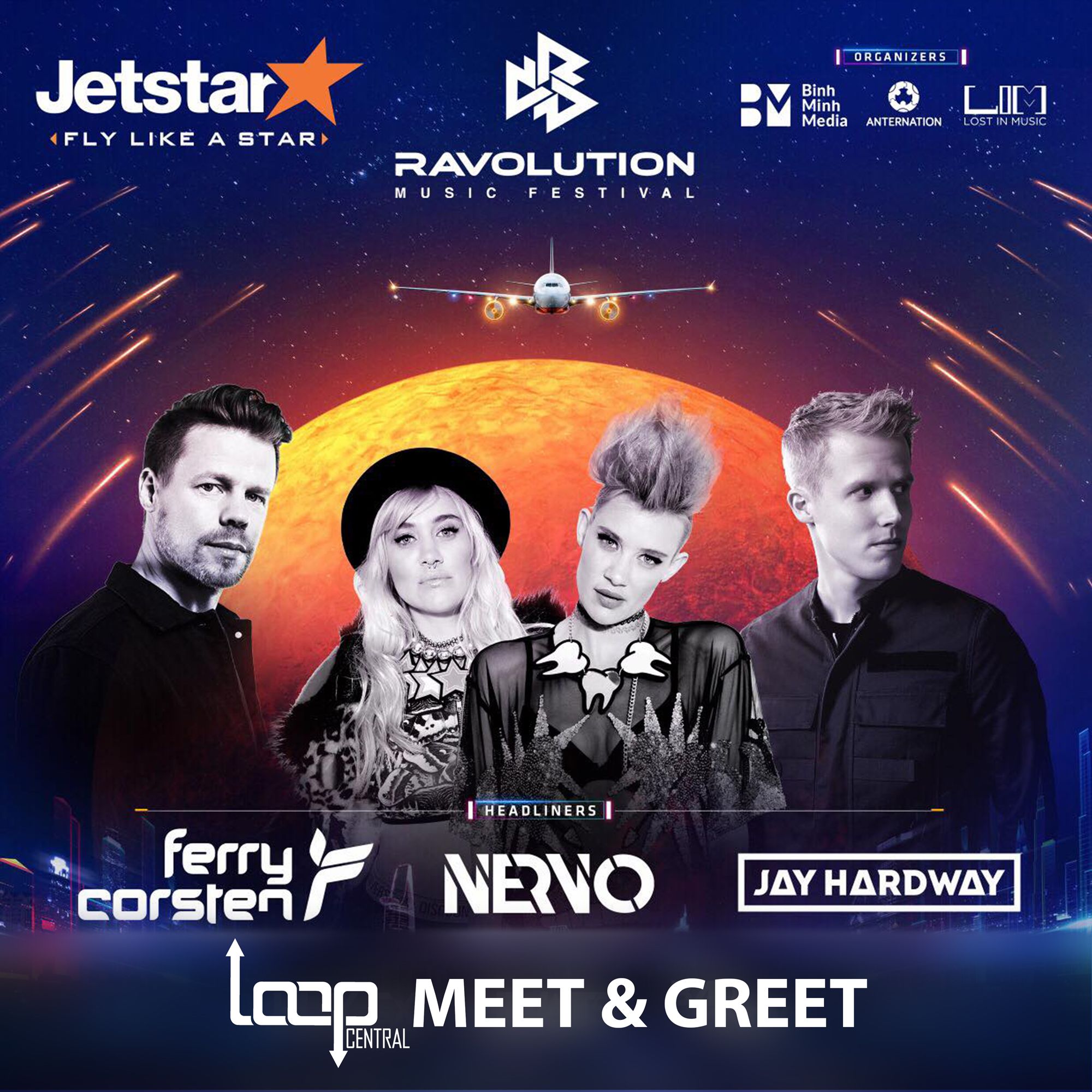 Cơ Hội Meet & Greet Cùng NERVO, Ferry Corsten & Jay Hardway Tại Ravolution Music Festival by Jetstar 2018