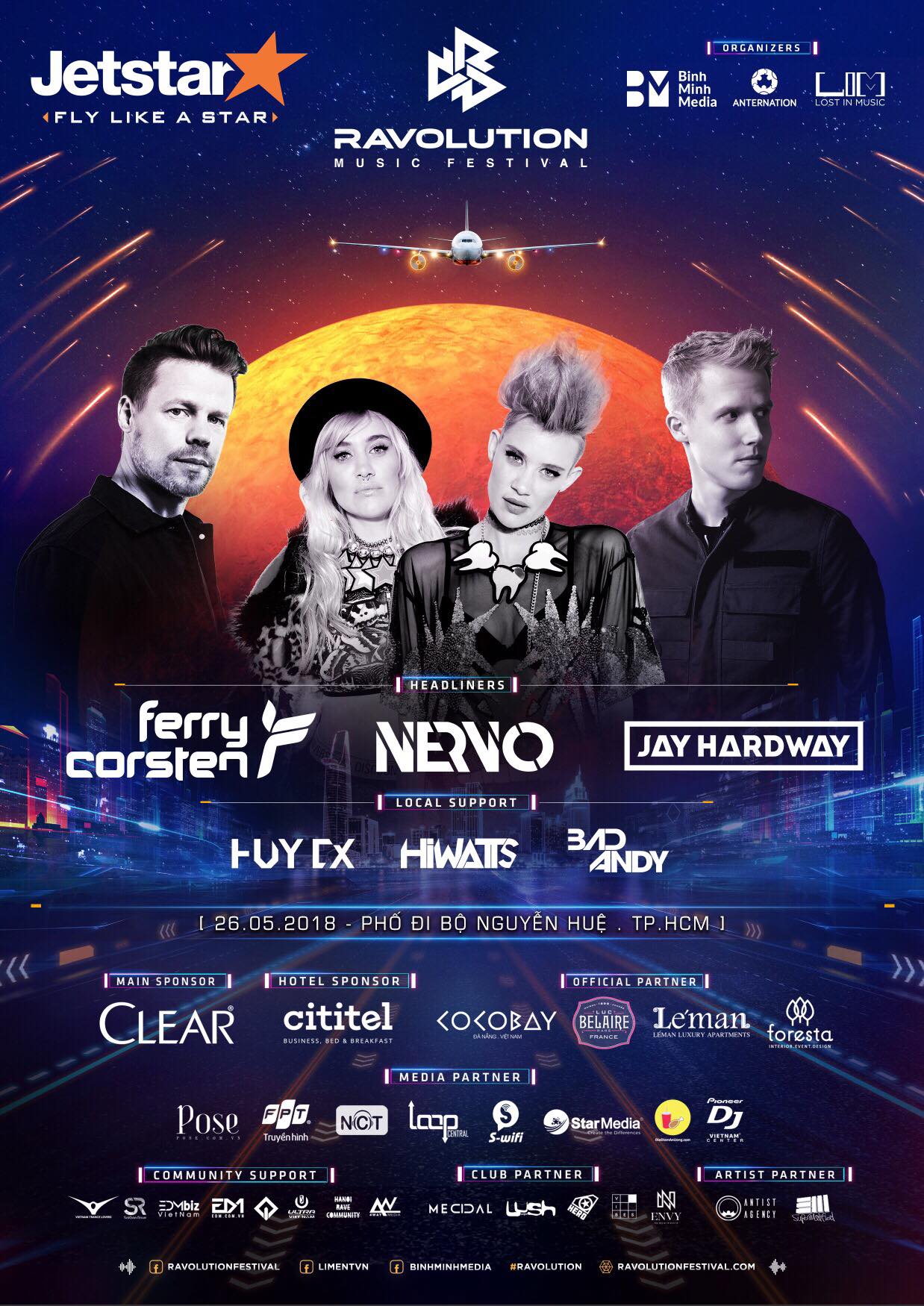 Ferry Corsten, NERVO & Jay Hardway to Headline Ravolution Music Festival by Jetstar 2018